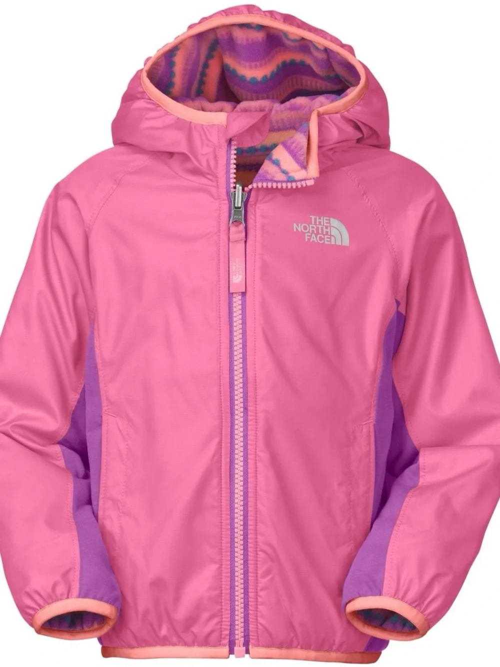 North Face Reversible Grizzly Peak Fleece Lined Wind Jacket 4T Outdoor Hiking